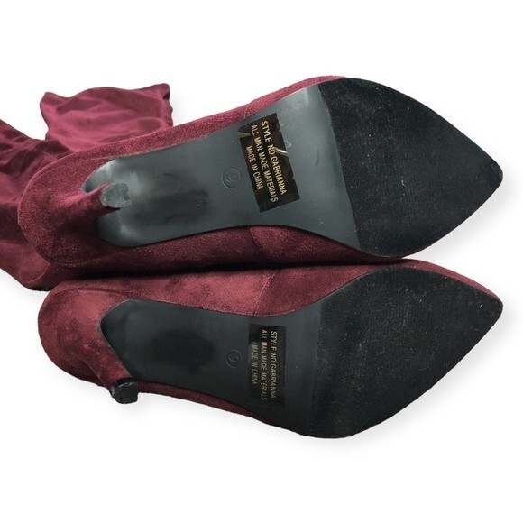 Herstyle Gabrianna Thigh High Suede Pointy Toe Stiletto Heel Boot - Picture 3 of 4